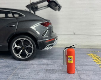 1:18 scale fire extinguisher for Car service Garage Diorama