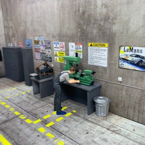 1/43 garage Diorama Bench Lathe