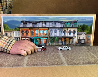 1/64 photo background  for diorama DIGITAL FILE Beautiful street for incredible photos of your mini cars