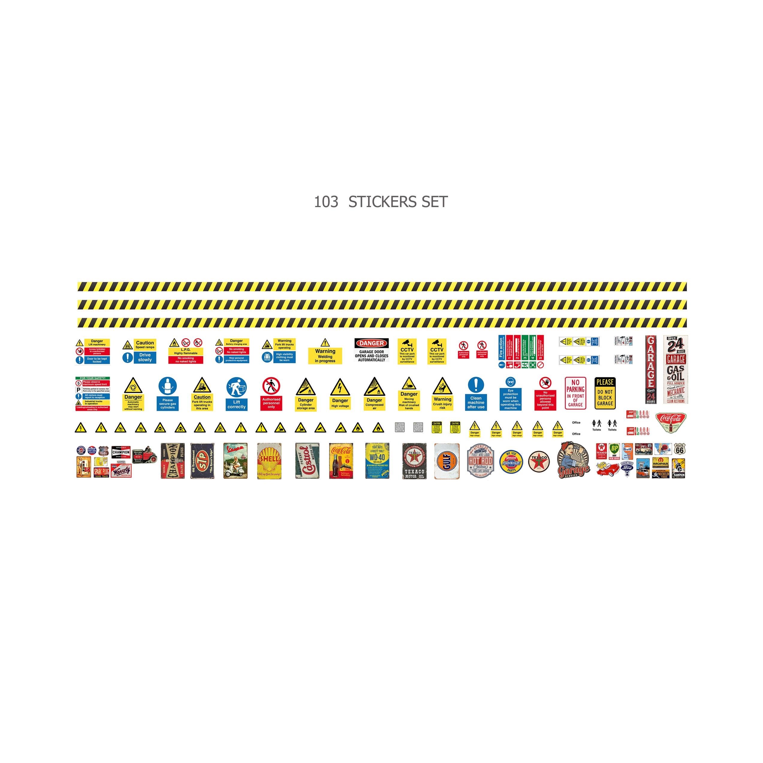 アメリカンジオラマ 1:64スケール ガレージジオラマウィズ(ガルフ)ステッカー アメリカンジオラマ 1:64スケール ガレージジオラマウィズ(ガルフ