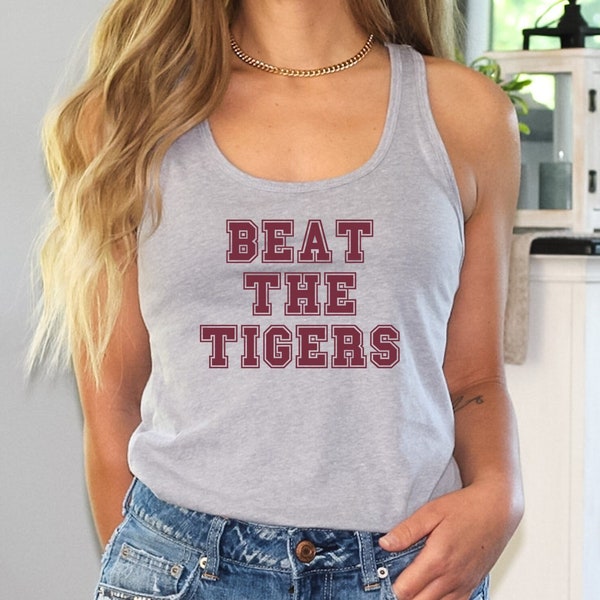 Beat the Tigers Tank, Florida Fan Shirt, Game Day Shirt, Womens College Football, Women Game Day Tank, College Student Apparel, Sports, Gift