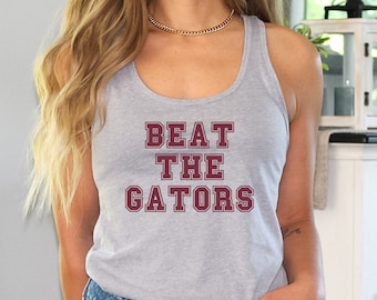 Beat the Gators Tank, Florida Fan Shirt, Game Day Shirt, Womens College Football, Women Game Day Tank, College Student Apparel, Sports, Gift