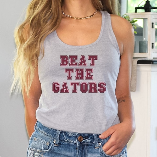 Beat the Gators Tank, Florida Fan Shirt, Game Day Shirt, Womens College Football, Women Game Day Tank, College Student Apparel, Sports, Gift