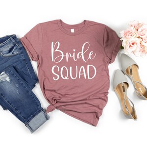 Bride Squad Shirt, Bridesmaid Shirt, Bridesmaid, Wedding Group, Bachelorette Party, Wedding Shirt, Maid of Honor, Bachelorette, Bride
