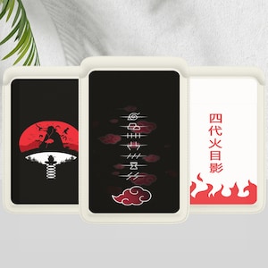 Anime Wallet für Magsafe, Magnetischer Leder Kartenhalter Stick On für iPhone 15 14 13 12 Pro Max Mini