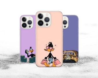 Cartoon case Phone Case Daffy duck case Cover for iPhone 16 Pro, 15, 14, 13, 12, 11, Google Pixel 9, 8, 7A, 6A, Samsung Galaxy S24 Ultra, S2