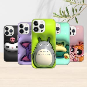 Custodia per telefono con motivo cartoon 3D, custodia anime, cover per iPhone 16e, 15, 14, 13, 12, 11, Google Pixel 9 Pro, 8, 7A, Samsung S25 edge, S24 FE, A71, A3