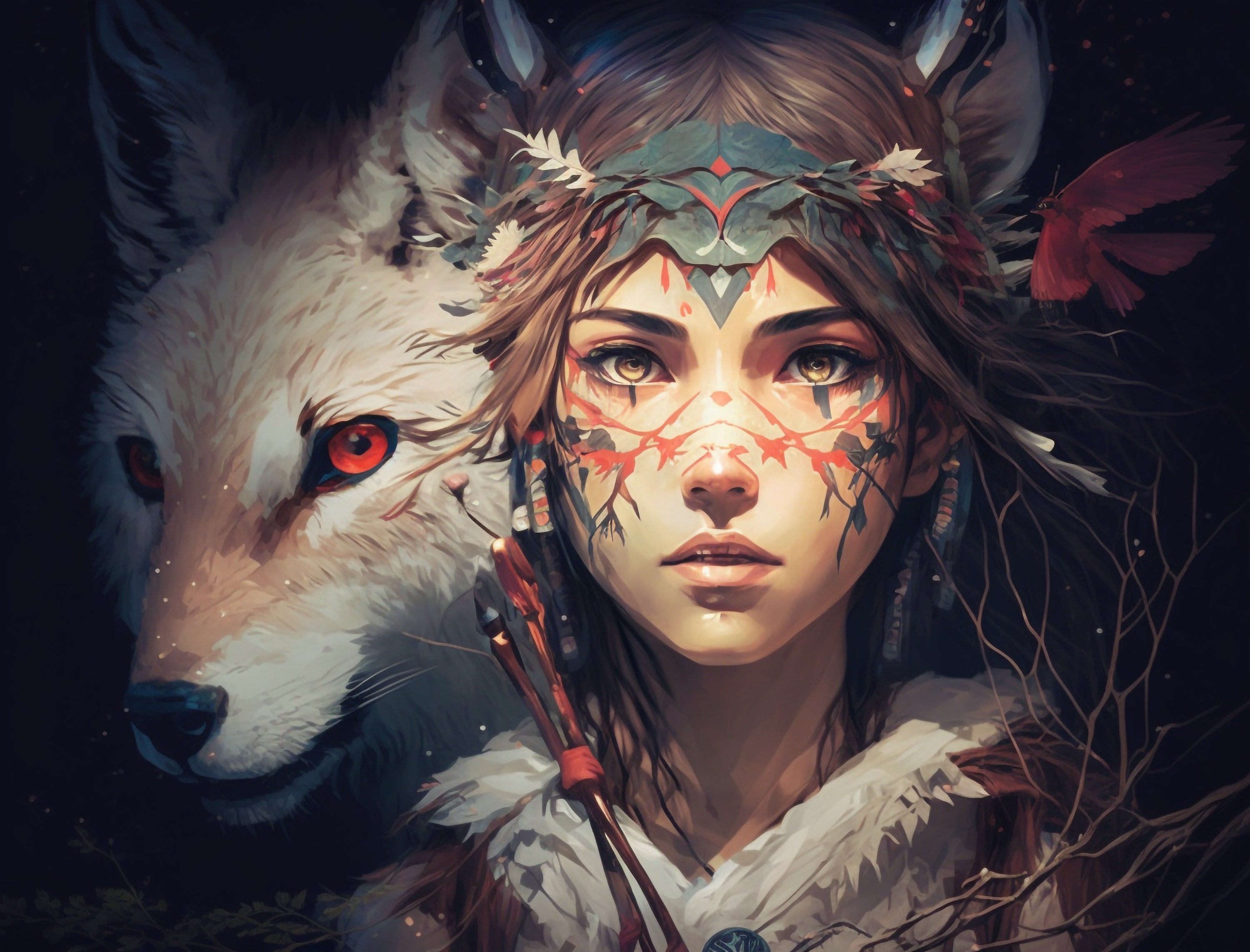 Princess Mononoke, Digital Downloadable Printable Movie Poster 