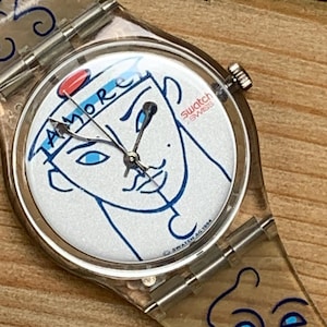 Swatch “Flowers” GK207 – Unworn with Box & Papers – 1995 Artist Special by Lindsay Kemp