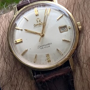 Reloj automático vintage Omega Seamaster De Ville Ref.166.020 Cal.562 con tapa de oro para hombre, revisado, garantía de un año.