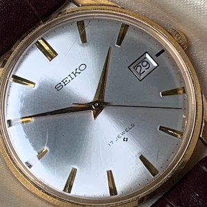 Vintage heren Seiko 6602-1990 handmatig verguld horloge