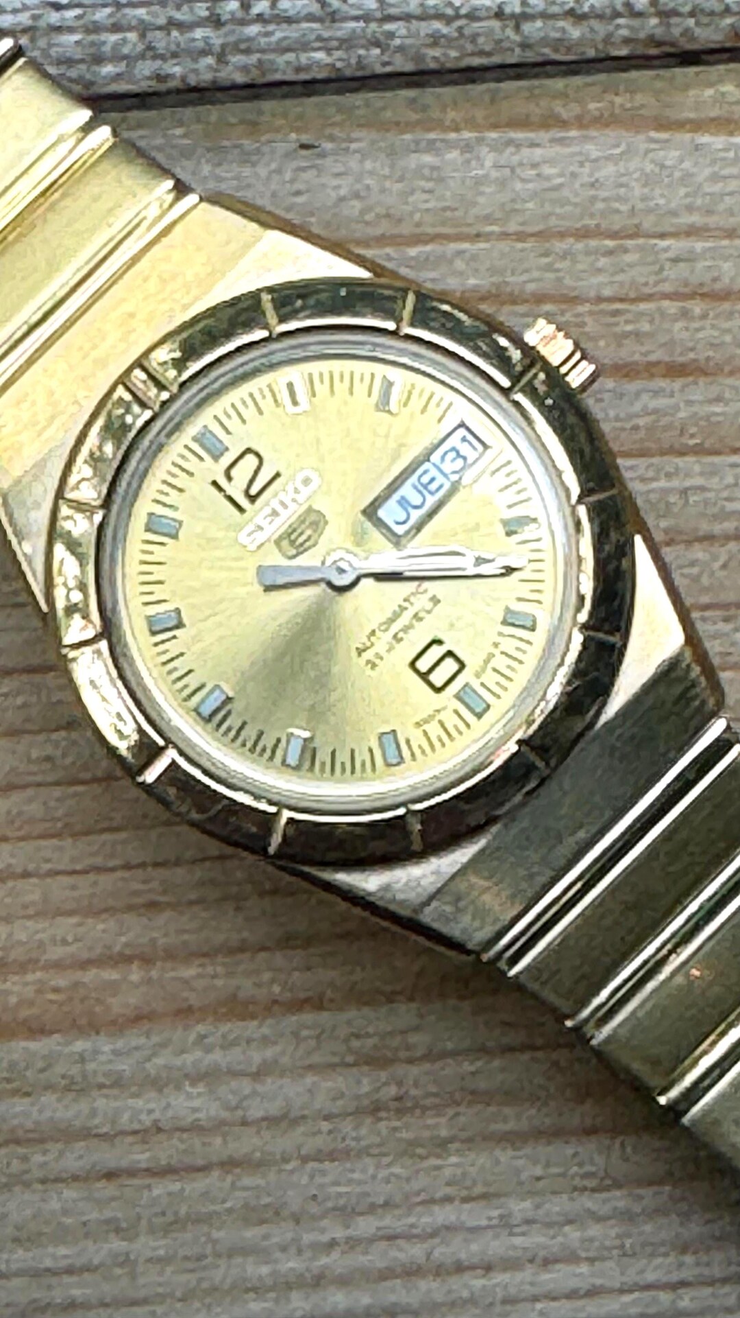 SEIKO セイコー5 ヴィンテージ デイデイト レディース 腕時計 自動巻き ヴィンテージ セイコー レディース 自動巻き腕時計：ゴールドメッキ