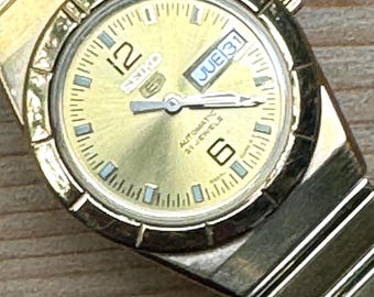 ヴィンテージ セイコー レディース 自動巻き腕時計：ゴールドメッキ