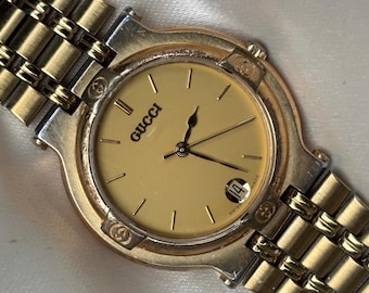 ヴィンテージ 80 年代 希少 グッチ スタック 2200 m 腕時計