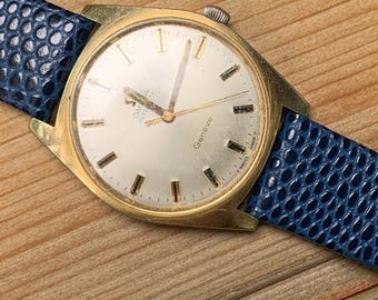 Vintage Omega Geneve Automatic Gents gold plated Watch Cal 552 working, 34.5mm