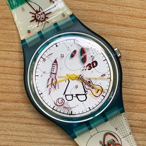 Swatch “3D Experience” GL108 – Unworn with 3D Glasses in Card Box & Instructions – Rare Vintage Collector Watch