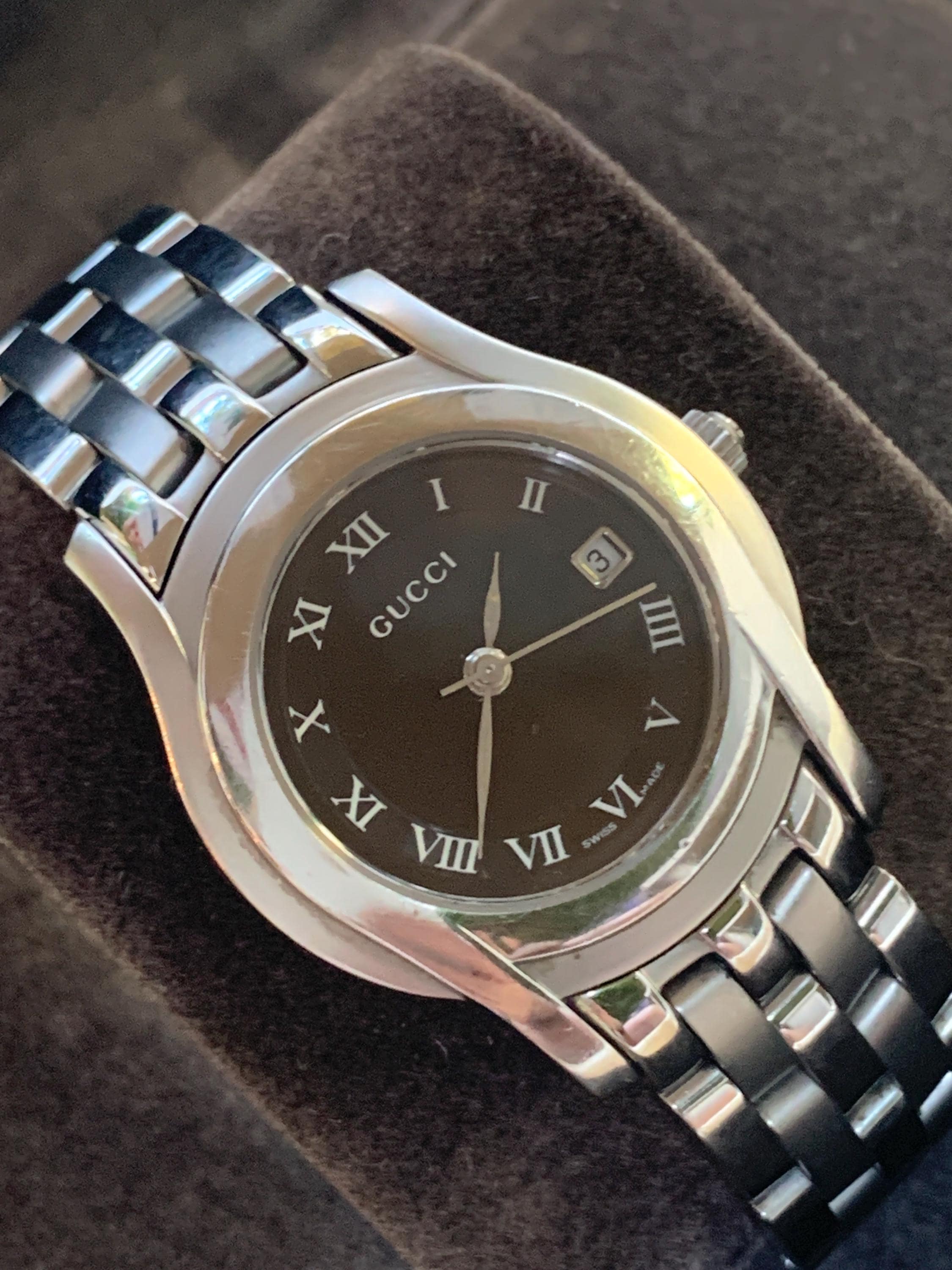 アクセサリー GUCCI 5500L RARE Vintage Gucci 5500L Watch • Silver • Swiss Quartz • 1990s