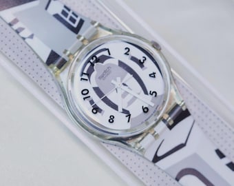 Swatch “Perspektive” GK169 - 1994 Vintage Herren Armbanduhr, NOS Ungetragen mit Box & Papieren
