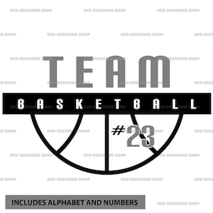 Basketball SVG, Basketball Team Logo, Cricut Files, Basketball Silhouette Files, SVG Cut Files, Printable, DIY Team Shirts, Team Jersey
