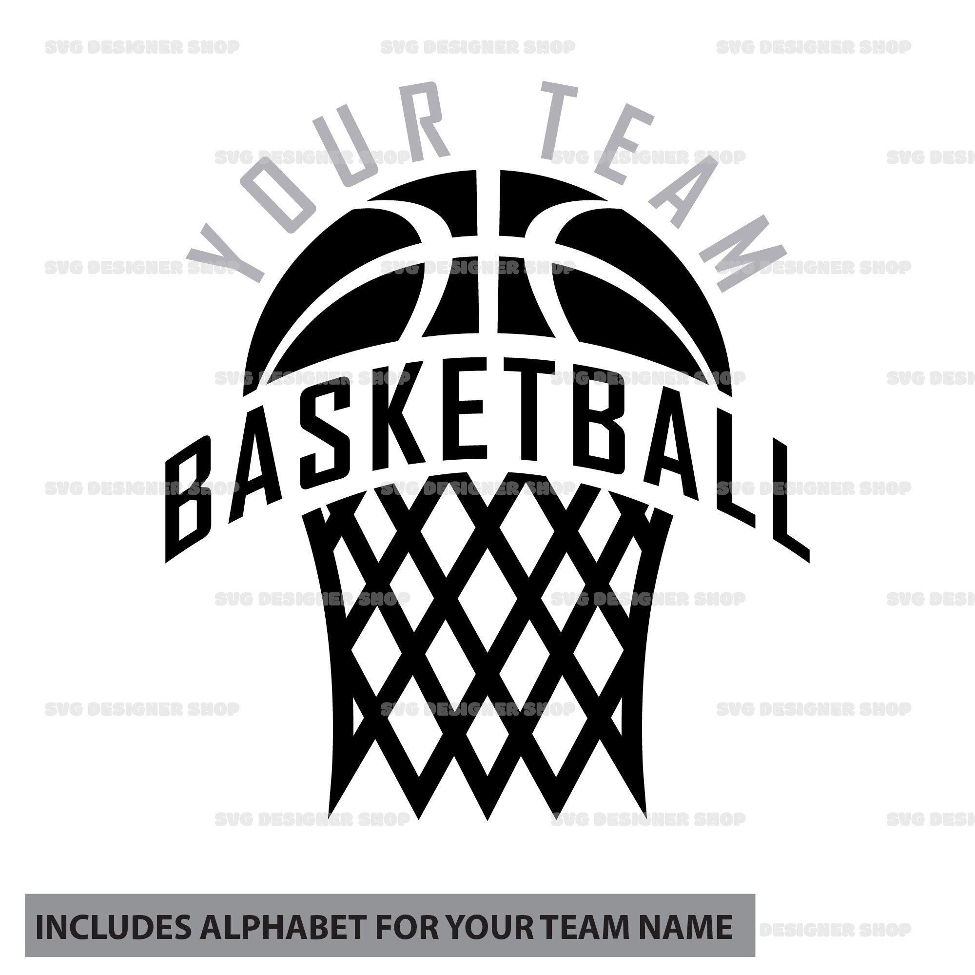Basketball SVG, Basketball Team Logo, Cricut Files, Basketball