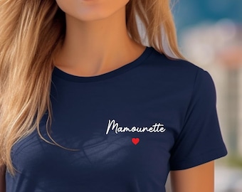 Personalized Mamounette T-shirt - Mother&#39;s Day, Mom gift, Grandmother, mom birthday, grandma