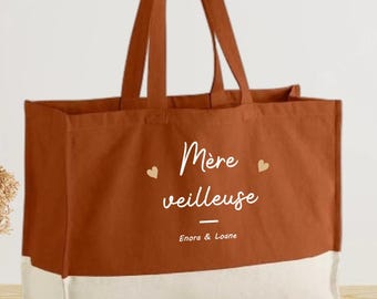 Large personalized tote bag - Wonderful Mother - Mother's Day gift, personalized gift for mom, Mom's birthday, gift idea for Mom