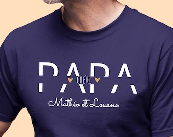 T-shirt personnalisé papa d'amour, fête des pères, anniversaire papa