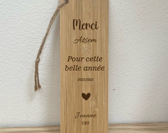 Marcador ATSEM personalizado, maestro, maestro de regalo escolar, regalo de niñera de fin de año