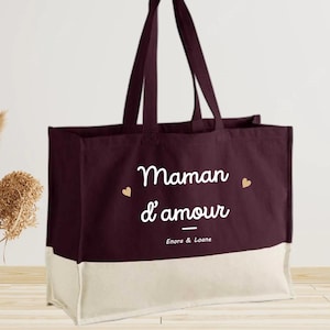 Large personalized tote bag for Mom of love - Mother&#39;s Day gift, personalized Mom gift, Mom birthday, Mom gift idea
