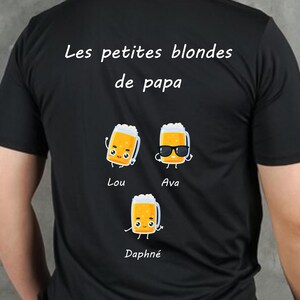Personalized T-Shirt &quot;Daddy&#39;s Little Blondes&quot;, Personalized Gift for Dad, Father&#39;s Day, Dad&#39;s Birthday