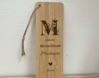 Marcador de maestro personalizado, maestro de regalo escolar, regalo de niñera, regalo de fin de año atsem. Regalo escolar personalizado.