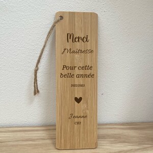 Personalized teacher bookmark, school gift teacher, nanny gift, end of year atsem gift