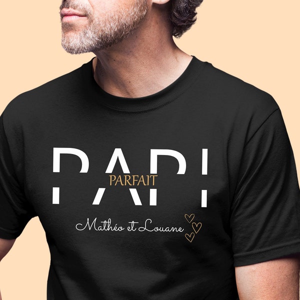 T-shirt personnalisé papi parfait, fête des papi, anniversaire papy, cadeau grand père