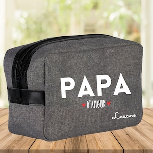 Trousse de toilette personnalisée, Papa d'amour, Fête des pères, cadeau personnalisé, Cadeau pour homme, père, anniversaire papa. Noël papa