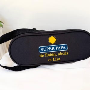 Pochette pour boule de pétanque personnalisée “Super Papa”- Fête des pères, cadeau papa, idée cadeau personnalisé, apéro, pétanque, Papy