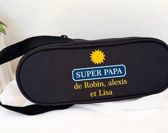 Personalized petanque ball pouch “Super Dad” - Father's Day, dad gift, personalized gift idea, aperitif, petanque, Grandpa