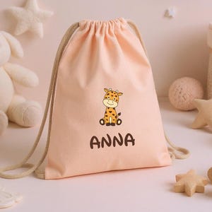 Small personalized children&#39;s backpack, children&#39;s drawstring bag, cuddly toy bag, nursery bag, kindergarten bag, sports bag, change of clothes bag