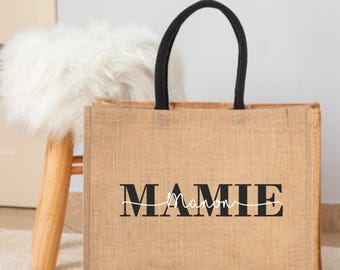 Großmuttertagstasche - Omas Geschenk, personalisierte Omas Tasche, Großmuttertagsgeschenkidee, Jute-Oma-Tasche