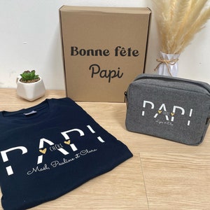 Confezione regalo del nonno, maglietta e kit “Papi darling” - idea regalo del nonno, compleanno del nonno, Natale del nonno