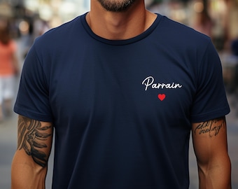 T-shirt personnalisé Parrain, anniversaire parrain, Noël Parrain, cadeau pour parrain, cadeau parrain anniversaire