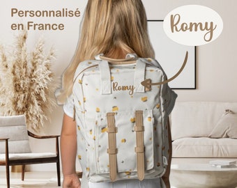 Sac école enfant personnalisé avec prénom - sac à dos enfant primaire, école personnalisable rentrée scolaire maternelle/primaire - cartable