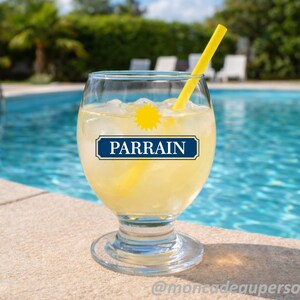Vaso de pastis personalizado para padrino – Regalo de bautizo para padrino, vaso de aperitivo para padrino, regalo para papá, regalo de Navidad y cumpleaños para hombres, vaso de aperitivo para pastis