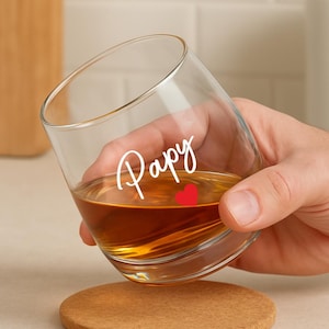 Personalized glass for Grandfathers' Day, grandfather gift, birthday or Christmas gift idea for grandpa, grandparent gift, grandfather glass