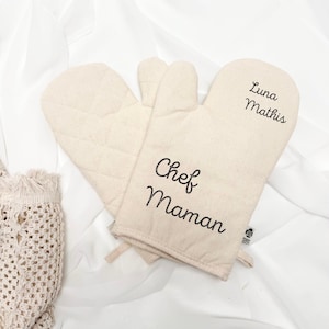 Personalized Mom Oven Mitt - Mom Gift, Mother&#39;s Day, Mom Birthday Gift, Personalized Mom Oven Mitt