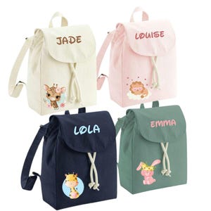 Sac à dos enfant à personnaliser, sac école maternelle, sac crèche, sac doudou personnalisé, cartable enfant, sac cadeau enfant.