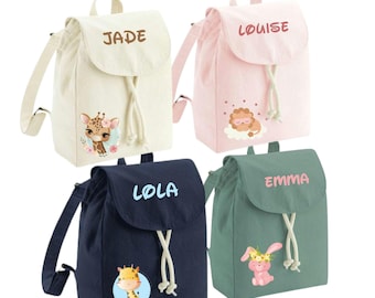Personalized children&#39;s backpack, nursery school bag, daycare bag, personalized cuddly toy bag, children&#39;s school bag, children&#39;s gift bag.