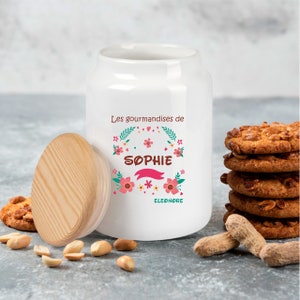 Tarro de galletas personalizado. Regalo para niñera, profesor, Atsem o profesor. Tarro de pastel personalizado.