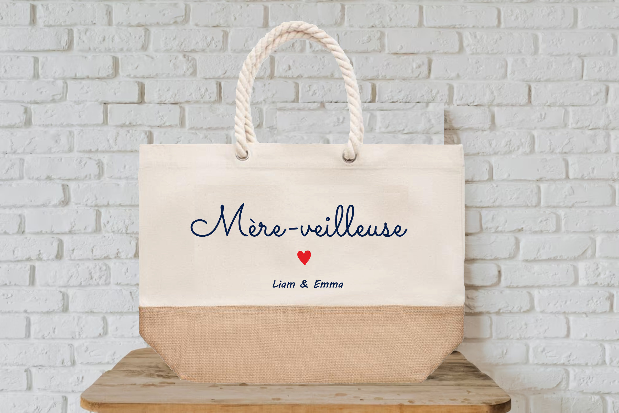 Sac fourre-tout personnalisé Imma pour la fête des mères