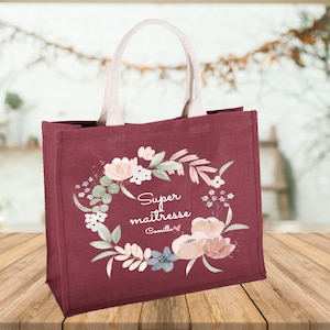 Tote bag para personalizar profesor, regalo fin de curso, regalo escolar, regalo personalizado profesor.