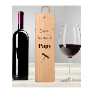 Personalized wine bottle box, personalized gift idea for grandpa, dad, uncle&#39;s birthday, Father&#39;s Day, Grandfather&#39;s Day, Christmas